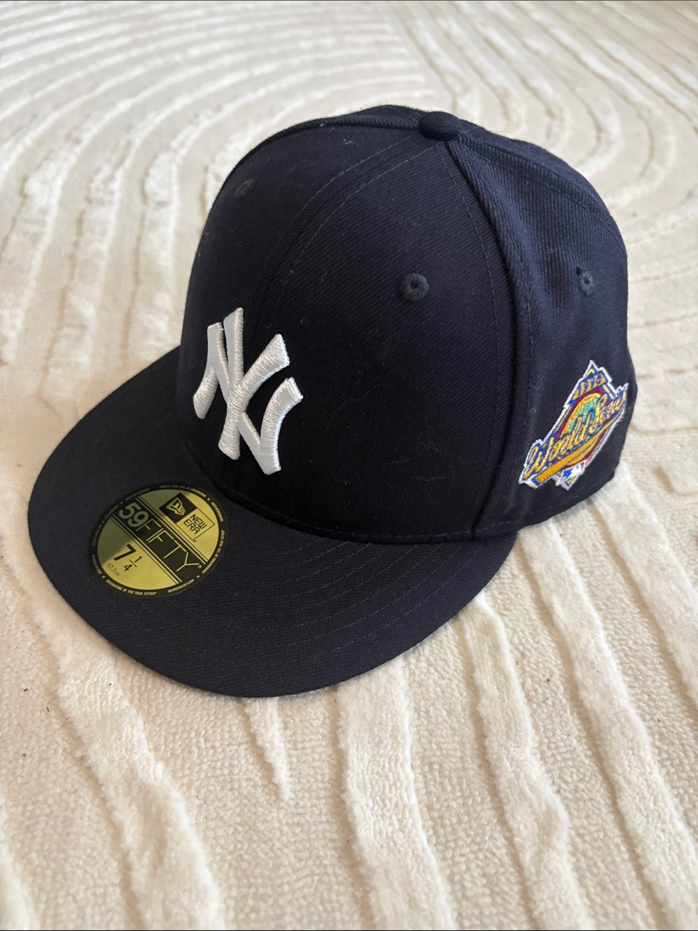 New York Yankees Fitted Hat with World Series Patch - 7 1/4